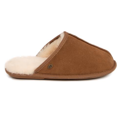 Mens Donmar Sheepskin Slipper Chestnut Extra Image 1